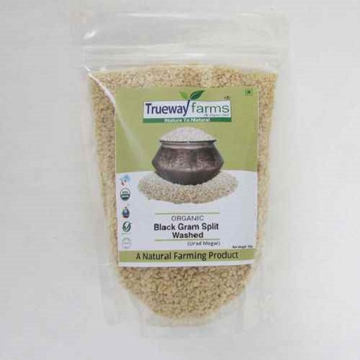 BLACK GRAM SPLIT WASHED (URAD MOGAR), 100% ORGANIC, 100% NATURAL